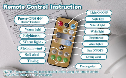 iFan Ceiling Fan Light  With Remote Control 30W