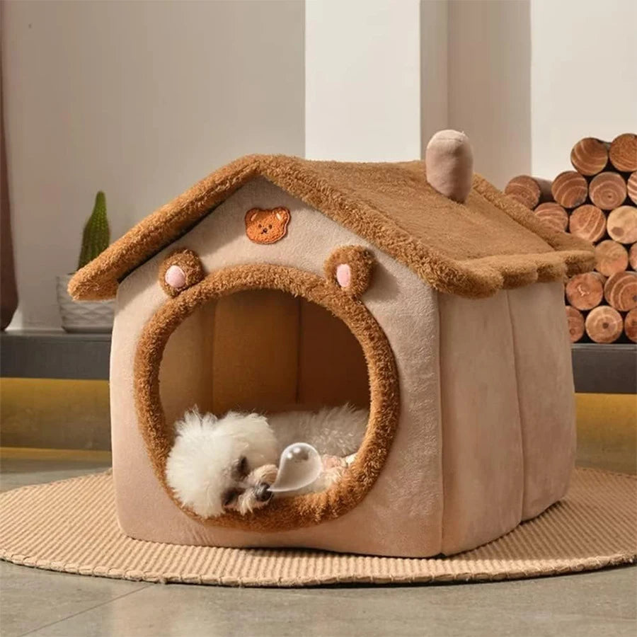 Foldable Pet House Removable Washable Cat House